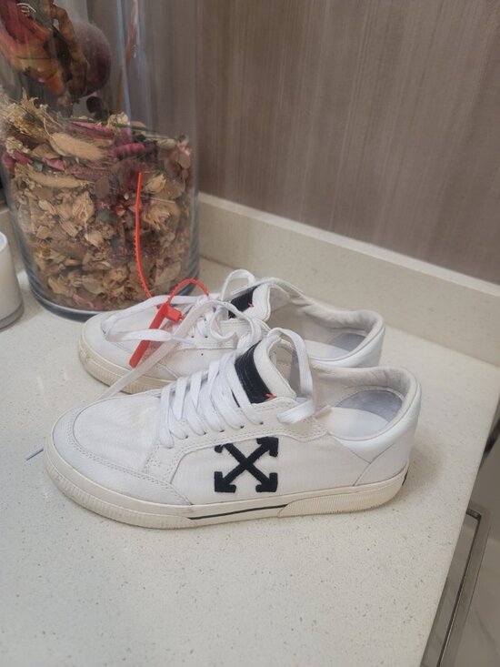 Off-White Vulcanized Men\'s Sneakers Size 41 EU/8 White Black main image 10